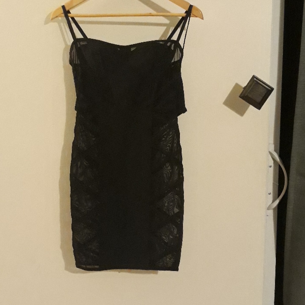 Black bondage evening dress with black Bloomer's